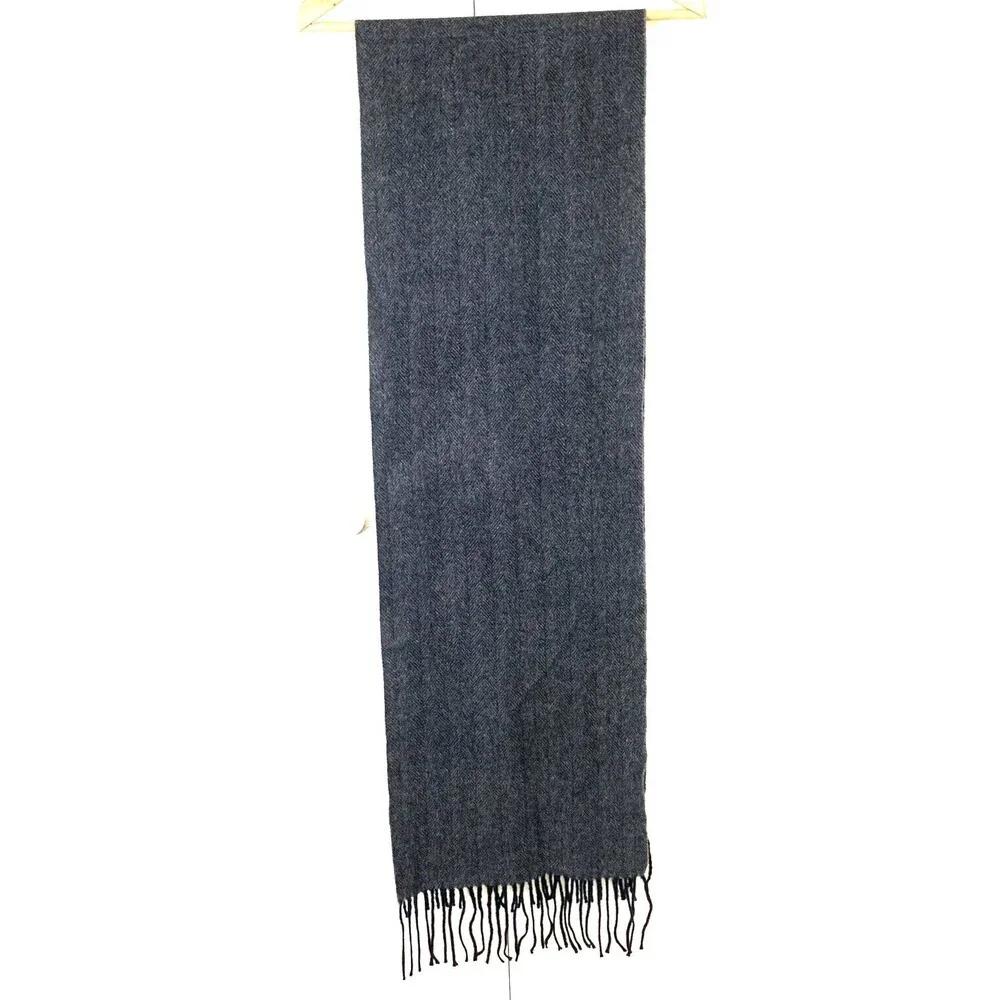 Murano by Raffi Heather Gray Wool Scarf Unisex Adults Fringe Preppy 12